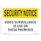 Signmission OSHA Security Sign, 10" Height, 14" Width, Rigid Plastic, Video Surveillance On Premises, Landscape OS-SN-P-1014-L-11659 - alternate 1